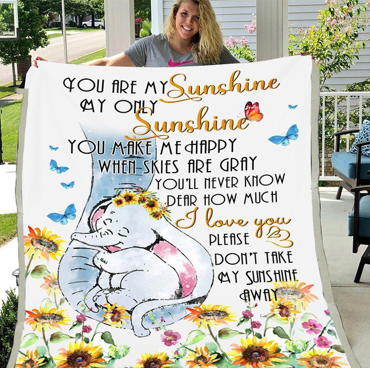You Are My Sunshine My Only Sunshine  Fleece Blanket - ATMTEE