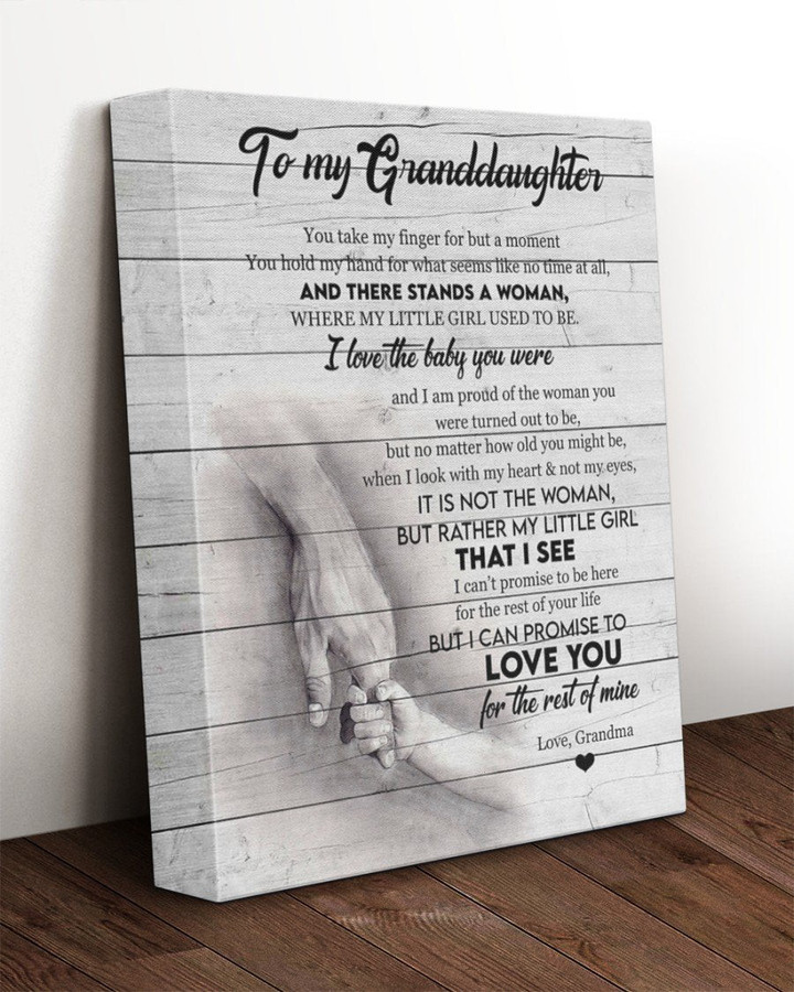 To My Granddaughter You Are The Beautiful Flowers Of My Garden That Holds My Heart Flowers Canvas - ATMTEE