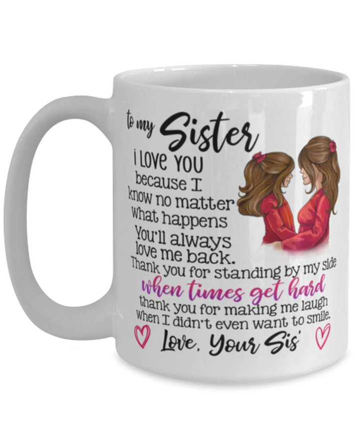 To My Sister, I Love You Because I Know Matter What Happens Mug - ATMTEE