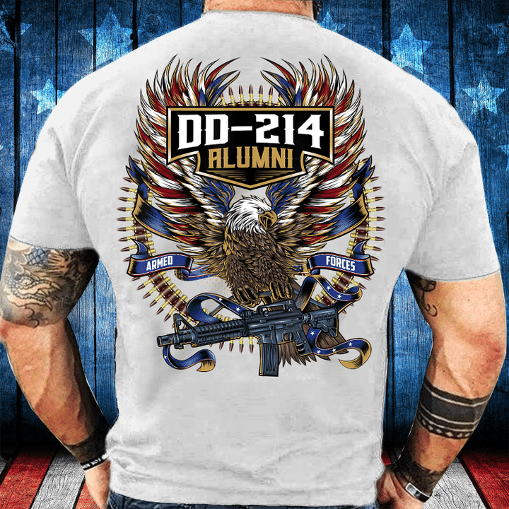 DD-214 Alumni Veteran Military Armed Forces Gift T-Shirt - ATMTEE