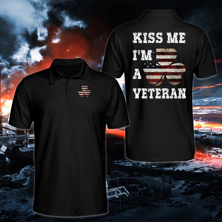 Kiss Me I'm A Veteran Polo Shirt