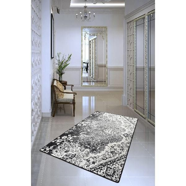 Black And White Abstract Art Area Rug Floor Mat Home Decor