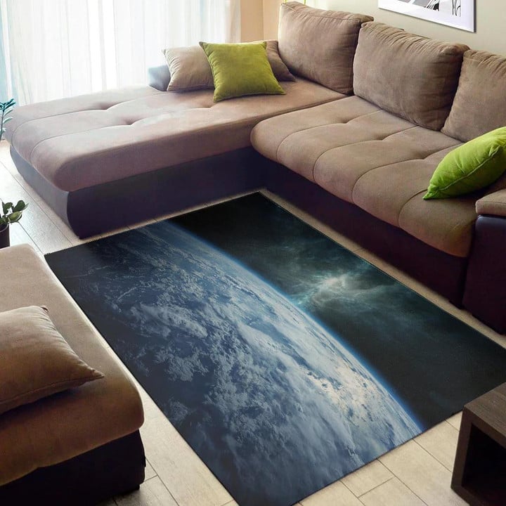 Space And Earth Pattern Background Print Area Rug