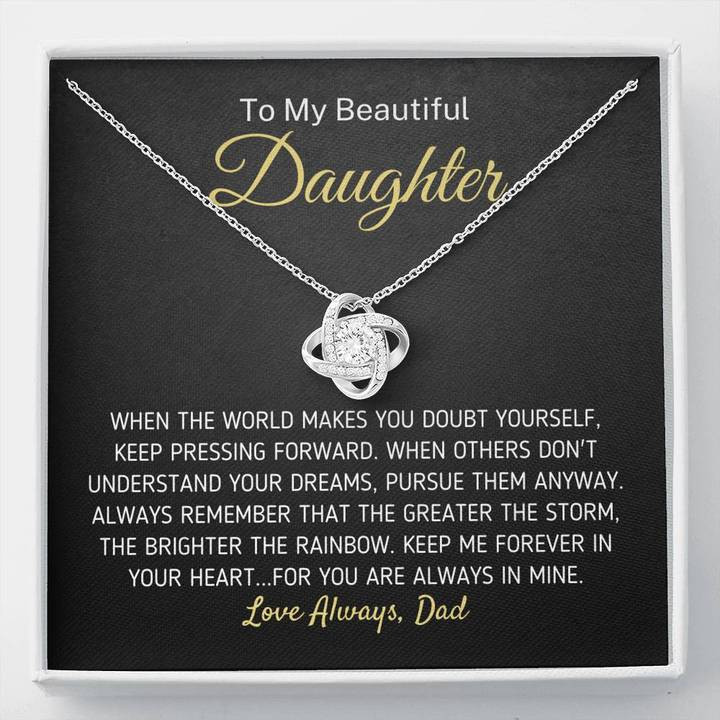 Birthday Gift For Daughter From Dad Daughter Necklace Birthday Christmas Valentine Wedding Gift For Her Girls Women - 1