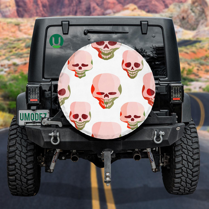 Human Skull In Different Emotions Spare Tire Cover Car Accessories - Jeep Tire Covers