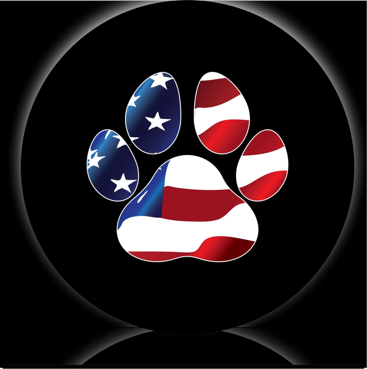 Cool Paws Us Flag Design Spare Tire Cover - Jeep Tire Covers