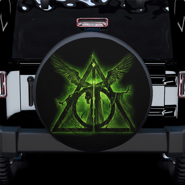 Harry Potter Symbol Moonlight Spare Tire Cover Gift For Campers - Jeep Tire Covers