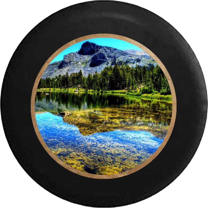 Shallow Lake Clear Water Mountain Spare Tire Cover - Jeep Tire Covers