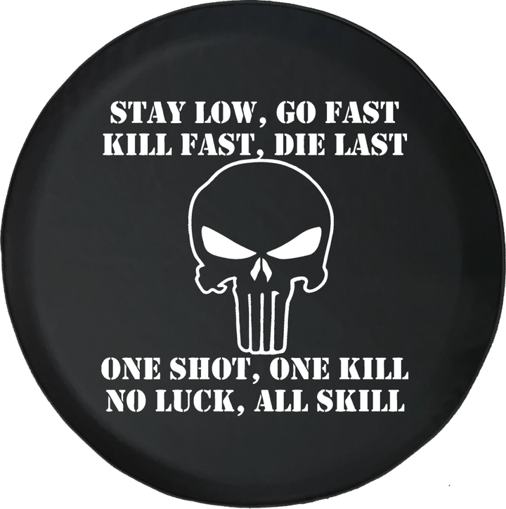 Spare Tire Cover Illustration Background With Stay Low Go Fast - Jeep Tire Covers