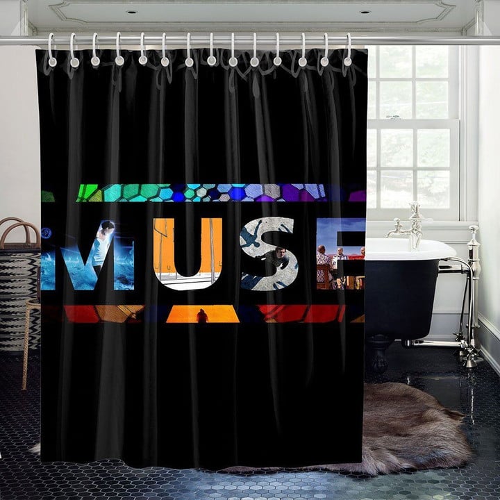 Muse band stuff shower curtains Vibrant Color High Quality Unique For Good Vibes Home Decor