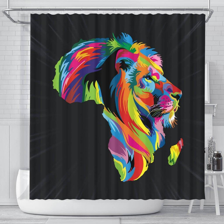 Cool The Lion The King  3D Printed Shower Curtain Bathroom Decor