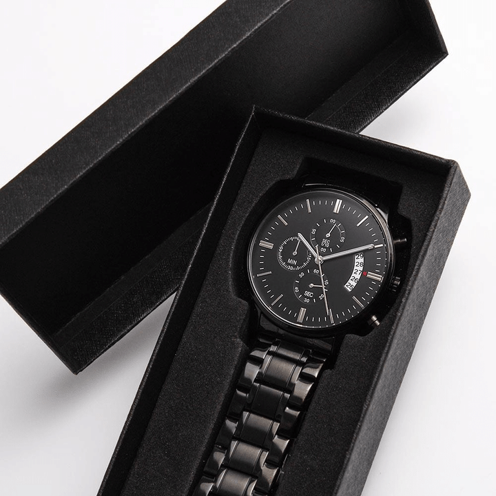 To My Husband Chronograph Watch - I will love you Until The End Of Time - Engraved Watch LX347P