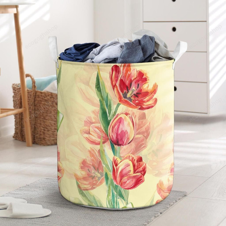 Flower Art  Laundry Basket