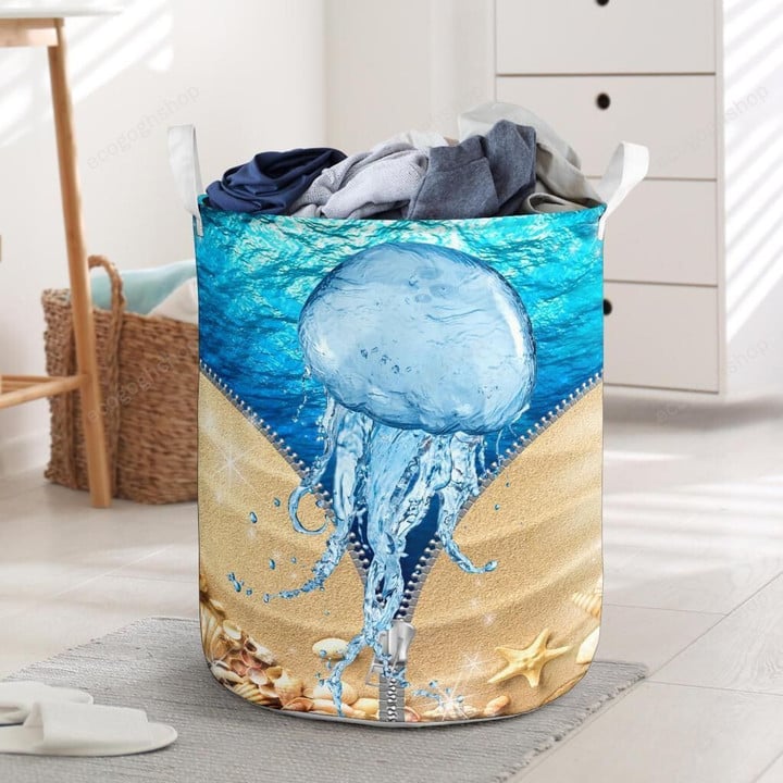 Jellyfish Laundry Basket Gift For Animal Lovers 3D Laundry Basket