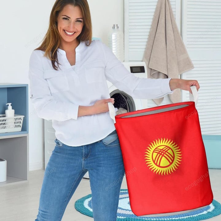Flag Of Kyrgyzstan  Laundry Basket