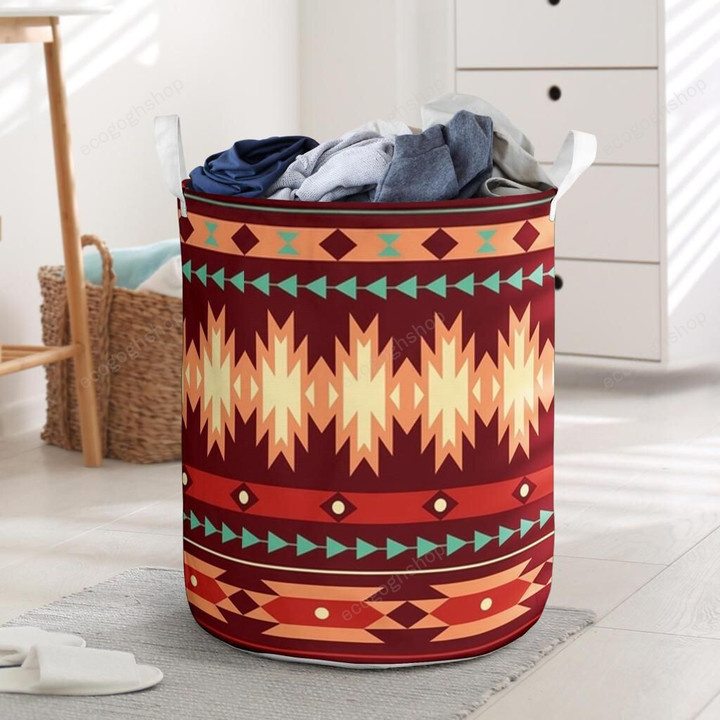 Red Ethnic   Laundry Basket