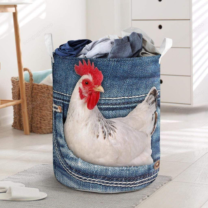 White Chicken Jeans  Laundry Basket