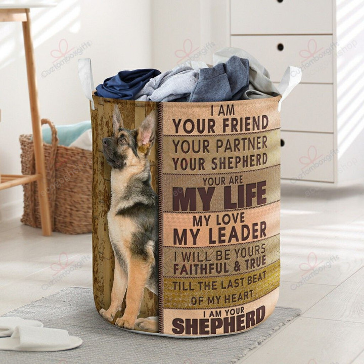 German Shepherd I'm Your Friend Laundry Basket