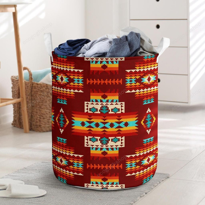 Red  Native  Laundry Basket