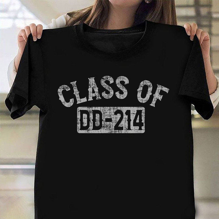 Class Of DD-214 T-Shirt Retro Tee Military Veteran Shirt Army Retirement Gifts Ideas 2021