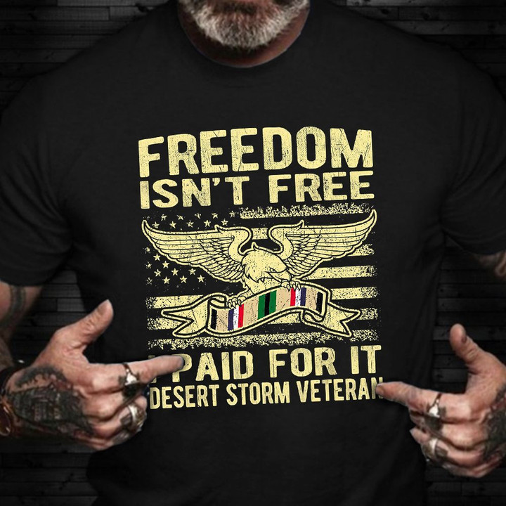 Desert Storm Veteran Shirt Proud Served Military Desert Storm Veteran Apparel Gift