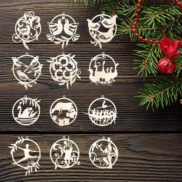 12 Days Of Christmas Ornaments Twelve Days Of Christmas Tree Decor Set Xmas Gift For Family