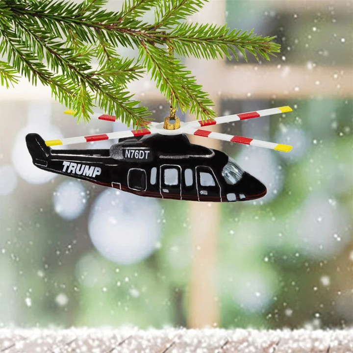 Trump Helicopter Ornament Donald Trump Xmas Ornament Christmas Tree Decorations Ideas 2020