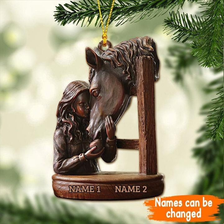 Personalized Girl With Horse Ornament Horse Lover Christmas Gifts For Her
