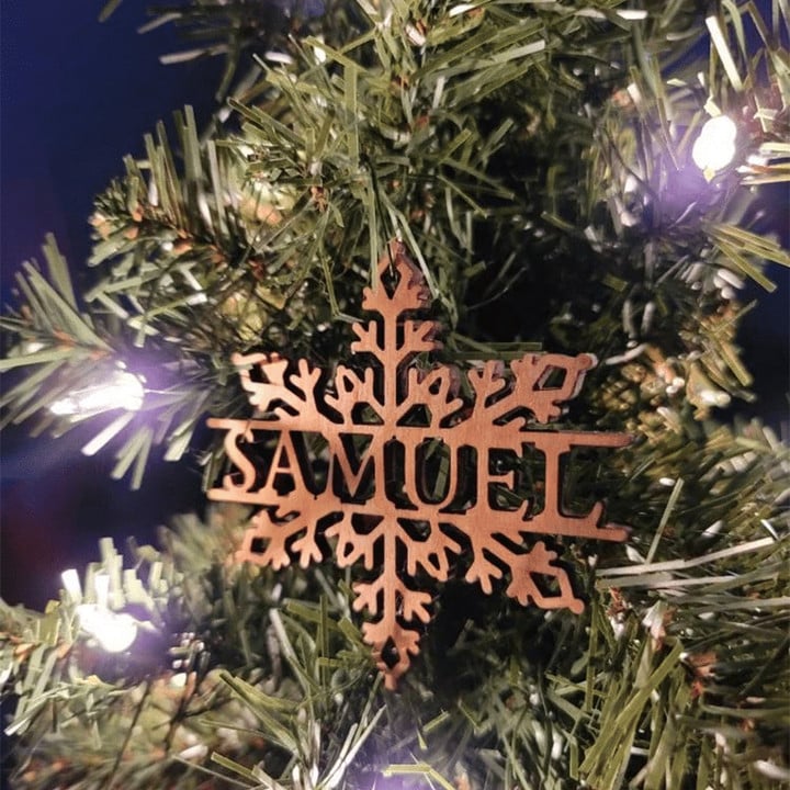 Personalized Snowflake Christmas Ornament 2021 Personalized Gifts For Boyfriend Christmas