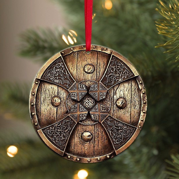 Viking Ornament Shields Symbol Weapon Viking Christmas Ornament Merchandise Gift For Him