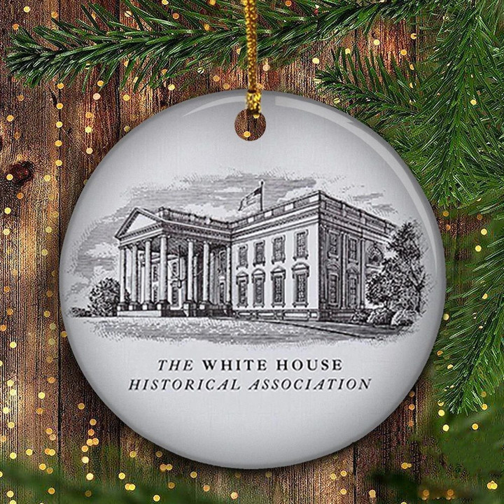 White House Christmas Ornament 2021 Hanging Ornament Tree For Xmas Tree Decoration