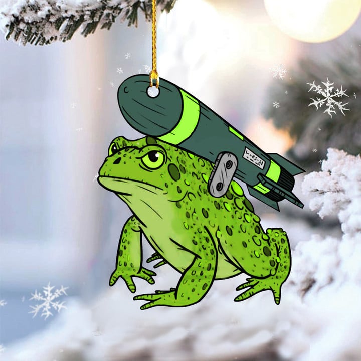Frog With Cartoon Rocket Ornament Christmas Tree Ideas 2021 Holiday Decor Frog Lovers Gifts