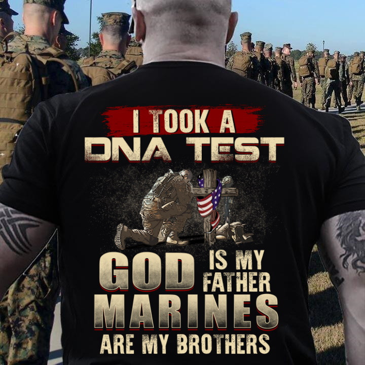 I Took A DNA Test God Is My Father Marines Are My Brothers Premium Shirt