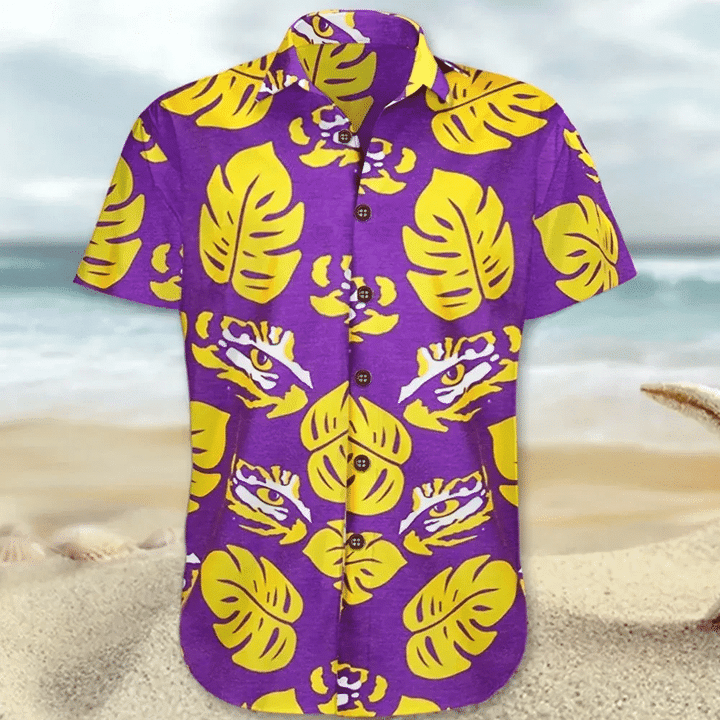 Tellum And Chop LSU Tigers Hawaii Shirt Purple Hawaiian Shirt Gift For Summer