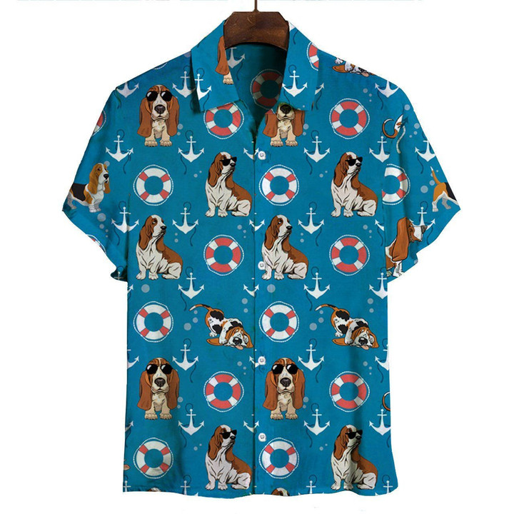 Basset Hound Hawaiian Shirt Cute Summer Shirts