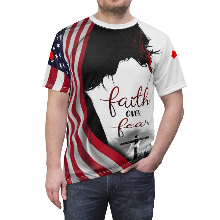 Jesus Shirt, Christian Faith Over Fear All Over Printed Shirts - ATMTEE
