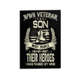 Veteran Flag, WWII Veteran Son Most People Never Meet Their Heroes I Was Raise By Mine Garden Flag - ATMTEE