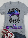 September Birthday Shirt, Birthday Girl Shirt, Birthday Shirts For Women, September Girl Galaxy T-Shirt - ATMTEE