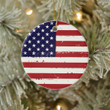 Veteran Ornament, American Flag Circle Ornament (2 sided) - ATMTEE