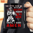 The Devil Saw Me With Head Down And Thought He'd Won Until I Said Amen Mug - ATMTEE