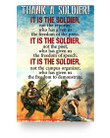 Thank A Soldier! It Is The Soldier Vertical Poster - ATMTEE