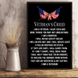 Veteran's Creed I Am A Veteran I Have Seen And Done Things 24x36 Poster - ATMTEE