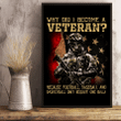 Why Did I Become A Veteran 24x36 Poster - ATMTEE