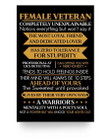 Female Veteran A Warrior's Mentality With A Poet's Soul 24x36 Poster - ATMTEE