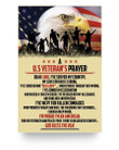 A U.S Veteran's Prayer God Bless The USA 24x36 Poster - ATMTEE