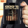God's Got My Back Black Mug