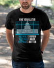 One Year Later Nothing Is Build Nothing Is Back Nothing Is Better T-Shirt