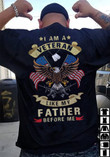 I Am A Veteran Like My Father Before Me Eagle American Flag T-Shirt