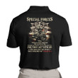 Special Forces Yea, Though I Walk Through The Valley Of The Shadow Of Death Veteran Polo Shirt