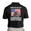 Stand For The Flag Kneel For The Cross Proud Veteran Polo Shirt